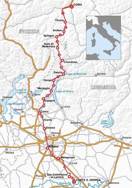 La Via Francigena renana a piedi. Dalla Svizzera al Po passando per Milano in 15 tappe - Ambra Garancini - 2