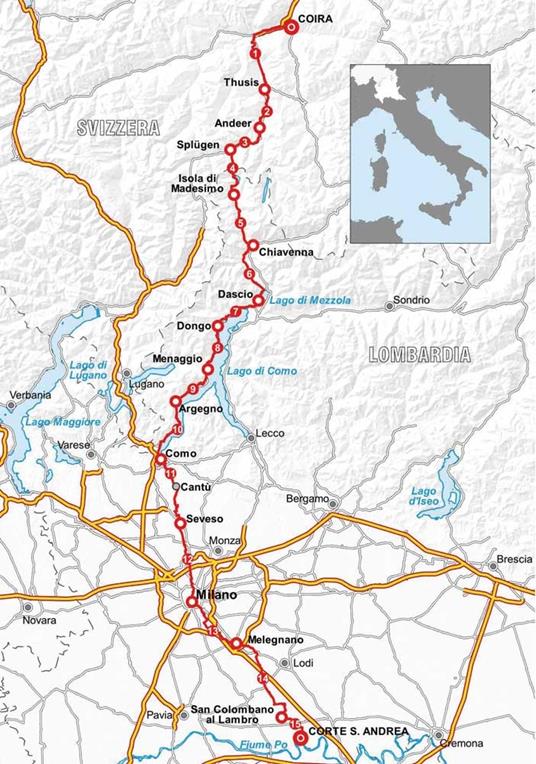 La Via Francigena renana a piedi. Dalla Svizzera al Po passando per Milano in 15 tappe - Ambra Garancini - 2