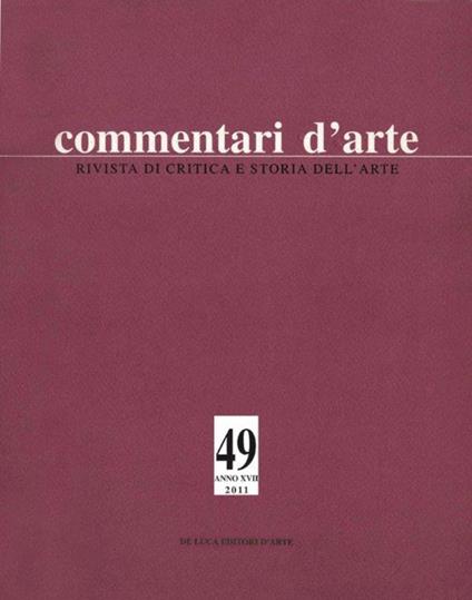 Commentari d'arte. Vol. 49 - copertina