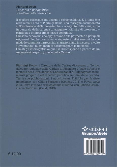 Per carità e per giustizia. Il welfare delle parrocchie - Pierluigi Dovis - 2