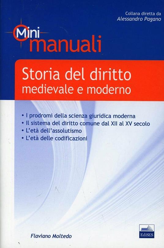 Storia del diritto italiano - Flaviano Moltedo - copertina