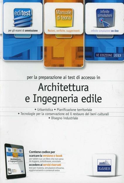 EdiTEST 5. Manuale. Architettura, ingegneria, edile. Per la preparazione ai test di ammissione. Con espansione online - copertina