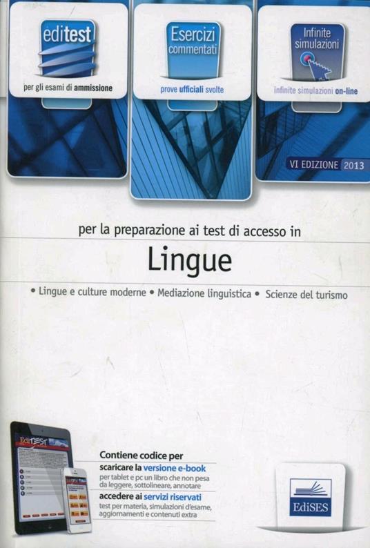 EdiTEST 10. Esercizi. Lingue. Per la preparazione ai test di ammissione. Con espansione online - copertina