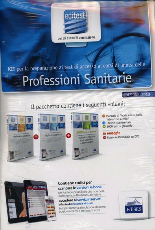 EdiTEST per professioni sanitarie. Teoria-Esercizi-5000 quiz. Con corso di preparazione. Con DVD. Con espansione online - copertina