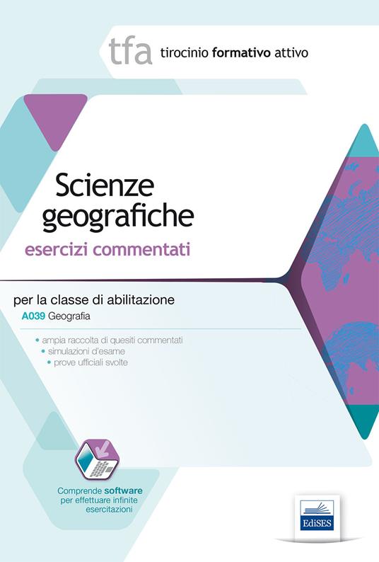 3 TFA. Scienze geografiche per la classe A039. Esercizi commentati. Con software di simulazione - copertina