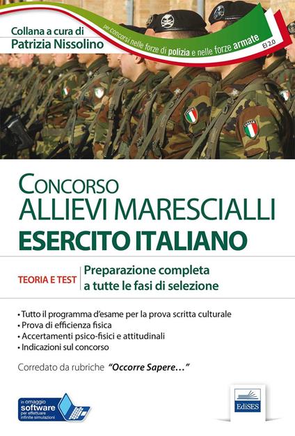 Concorso allievi marescialli Esercito Italiano. Teoria e test per la prova scritta e per gli accertamenti fisio-psico-attitudinali - copertina