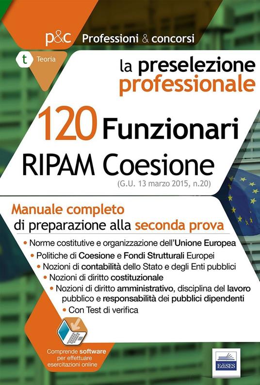 120 Funzionari RIPAM Coesione. Manuale completo di preparazione alla seconda prova - copertina