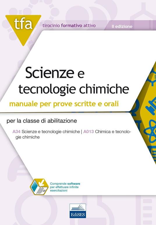 TFA. Scienze e tecnologie chimiche. Manuale teorico. Con software di simulazione - Stefano D'Errico - copertina