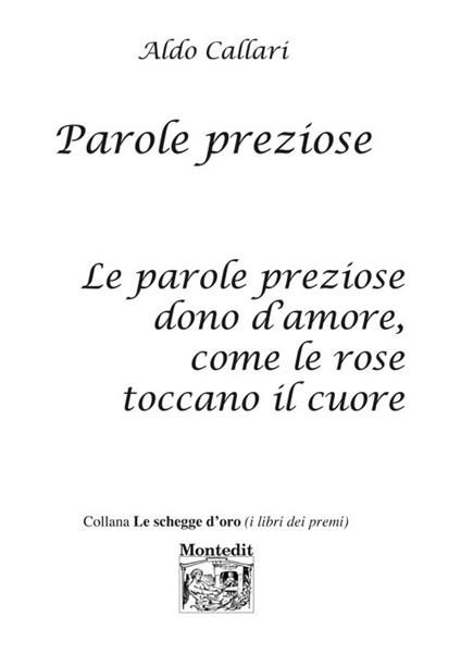 Parole preziose - Aldo Callari - copertina