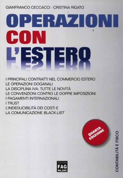 Operazioni con l'estero - Gianfranco Ceccacci,Cristina Rigato - copertina