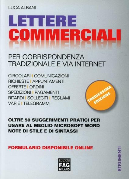 Lettere commerciali - Luca Albani - copertina