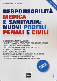 Responsabilità medica e sanitaria. Nuovi profili e civili - Alessandro Buzzoni - copertina