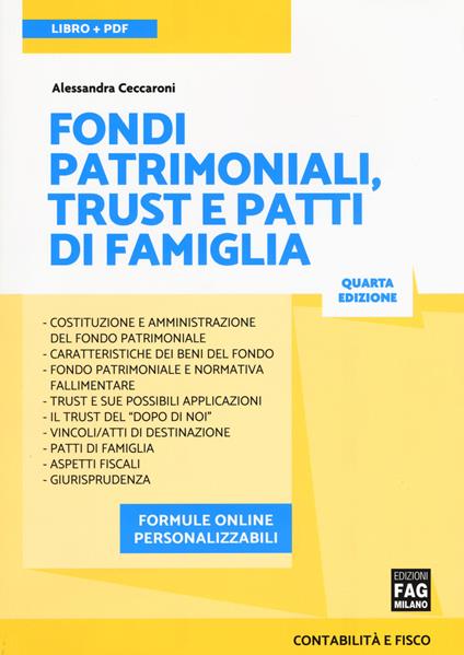 Fondi patrimoniali trust e patti di famiglia. Con e-book. Con espansione online - Sandra Ceccaroni - copertina