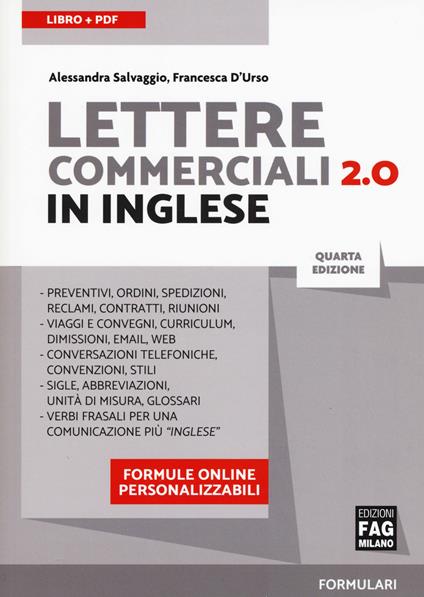 Lettere commerciali 2.0 in inglese. Con Contenuto digitale per download - Alessandra Salvaggio,D'Urso Francesca - copertina
