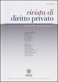 Rivista di diritto privato (2013). Vol. 2 - copertina