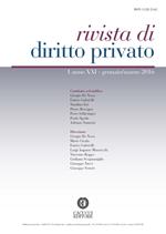 Rivista di diritto privato (2016). Vol. 1