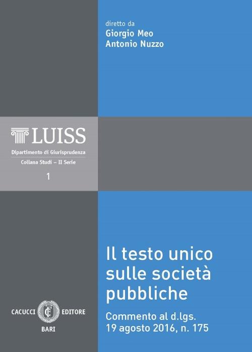 Il Testo Unico sulle società pubbliche - copertina