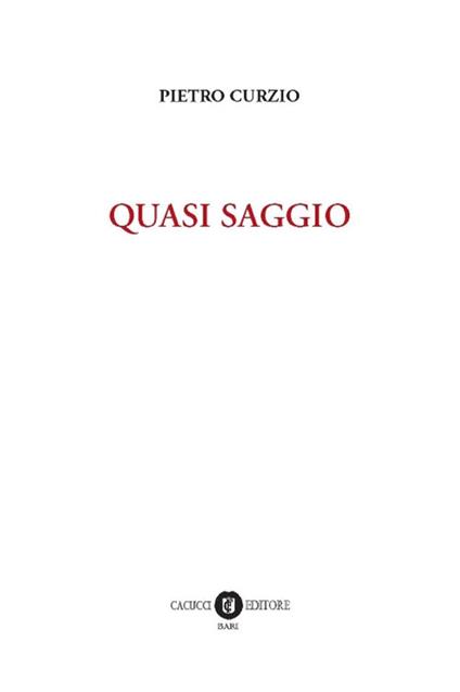 Quasi saggio - Pietro Curzio - copertina