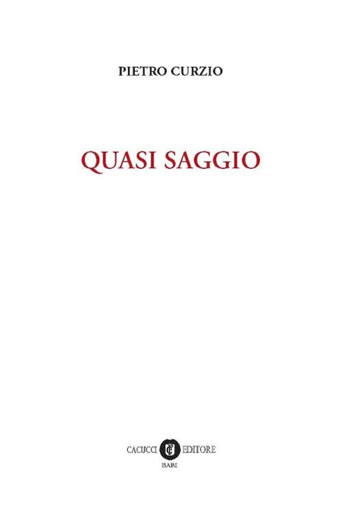 Quasi saggio - Pietro Curzio - copertina