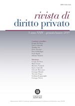 Rivista di diritto privato (2019). Vol. 1: Gennaio-marzo.