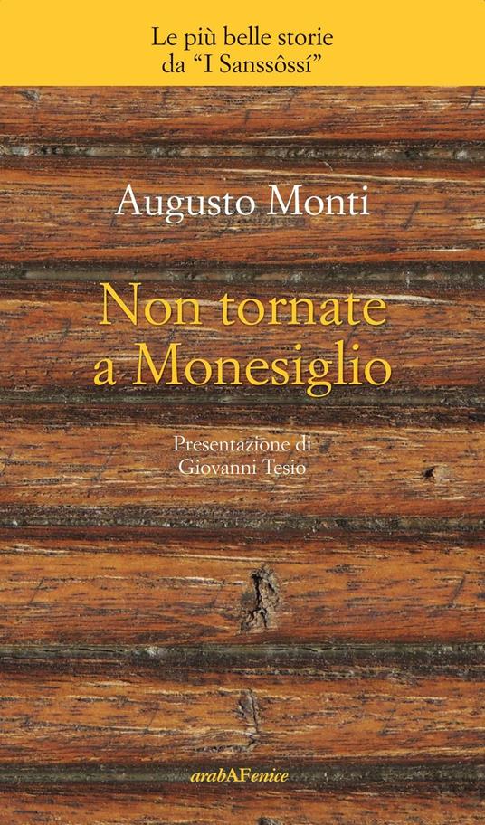 Non tornate a Monesiglio - Augusto Monti - copertina