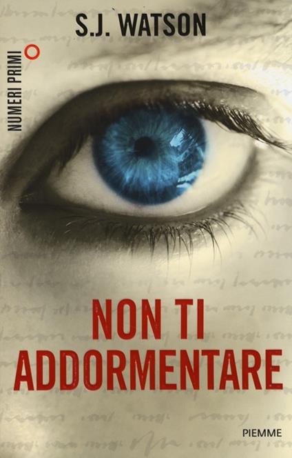 Non ti addormentare - S. J. Watson - copertina