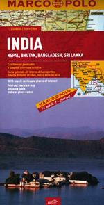 India, Nepal, Bhutan, Bangladesh, Sri Lanka 1:2.500.000. Ediz. multilingue