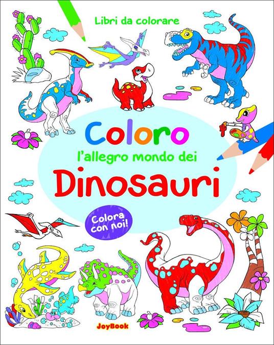 Coloro l'allegro mondo dei dinosauri - copertina