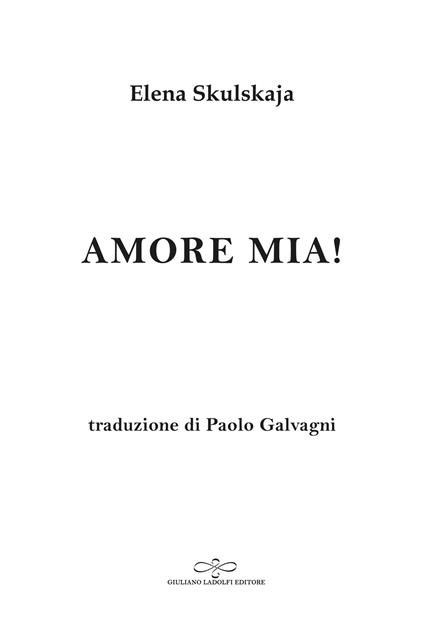 Amore mia! - Elena Skulskaja - copertina