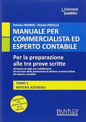 Manuale per commercialista ed esperto contabile - Patrizia Trunfio,Renato Pedullà - copertina