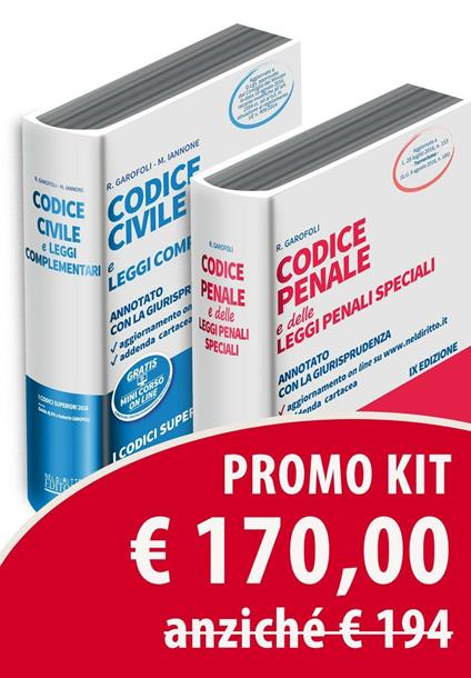 Kit codici annotati: Codice civile-Codice penale - copertina