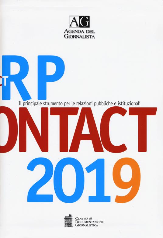 Agenda del giornalista 2019. Rp contact. Vol. 1 - copertina