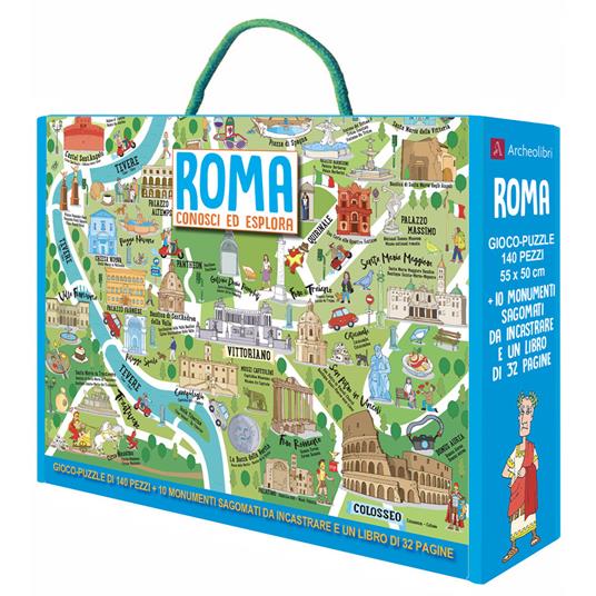 Roma. Conosci ed esplora. Ediz. a colori. Con puzzle - Ester Tomè - copertina