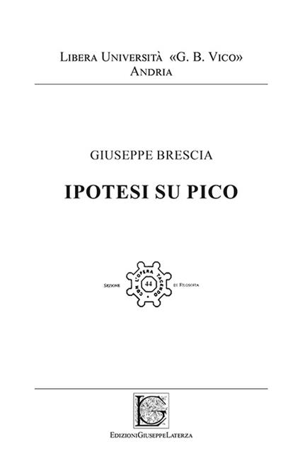 Ipotesi su Pico - Giuseppe Brescia - copertina