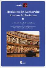 Horizons de recherche-Research horizons. Vol. 2