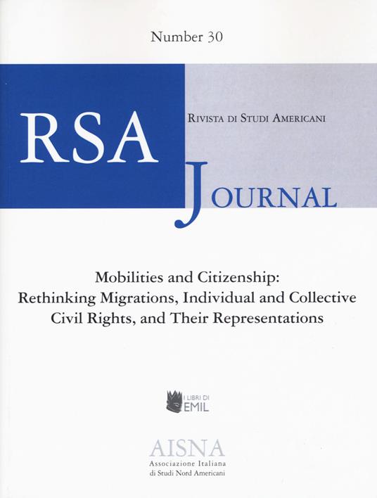 RSA journal. Rivista di studi americani (2019). Vol. 30 - copertina