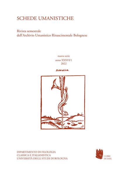 Schede umanistiche. Rivista annuale dell'Archivio Umanistico Rinascimentale Bolognese (2022). Vol. 36/1: La novella italiana dal «Decameron» al Rinascimento - copertina