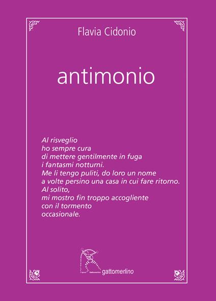 Antimonio - Flavia Cidonio - copertina