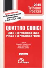 Quattro codici. Civile e di procedura civile, penale e di procedura penale