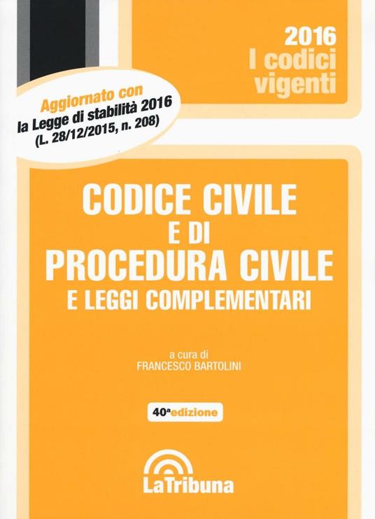 Codice civile e di procedura civile e leggi complementari - copertina