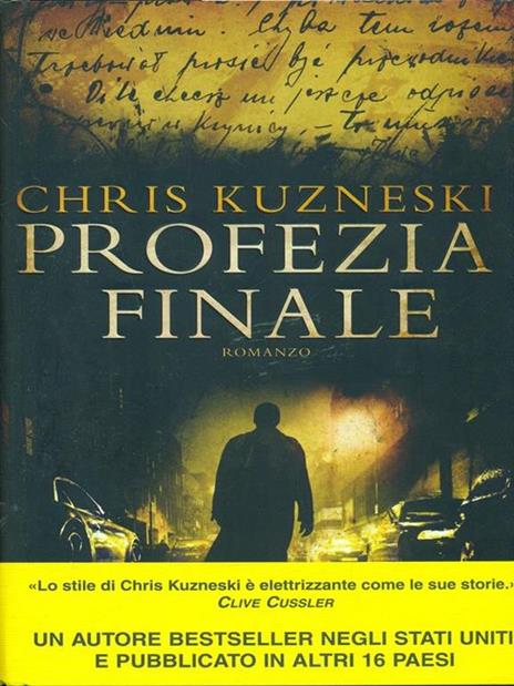 Profezia finale - Chris Kuzneski - copertina