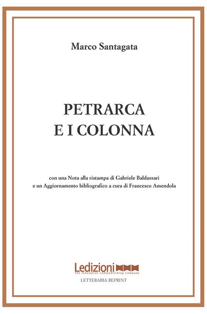 Petrarca e i Colonna - Marco Santagata - copertina
