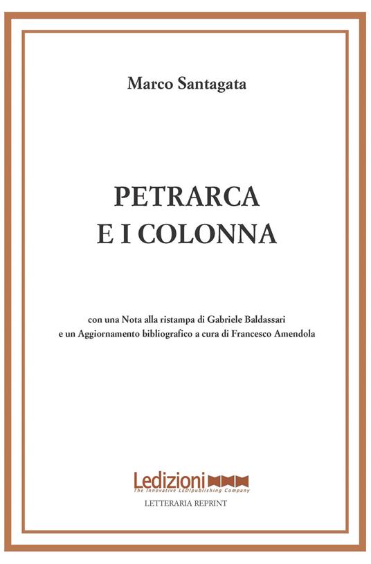 Petrarca e i Colonna - Marco Santagata - copertina
