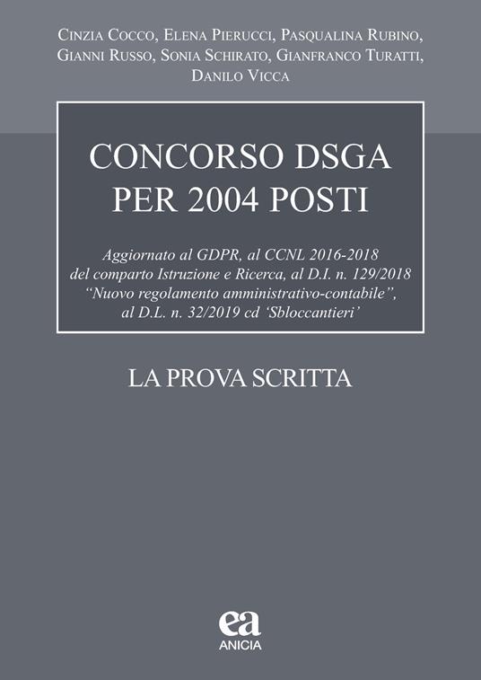 Concorso DSGA 2004 posti. La prova scritta - copertina