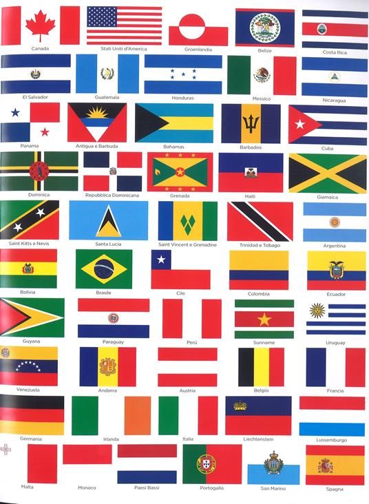 Bandiere di tutto il mondo. Con adesivi. Ediz. a colori