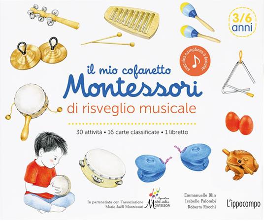 Il mio cofanetto Montessori di risveglio musicale. Ediz. a colori. Con 30 attività. Con 16 carte classificate - Emmanuelle Blin,Isabelle Palombi,Roberta Rocchi - copertina