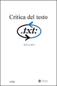 Critica del testo. Vol. 16\2 - copertina