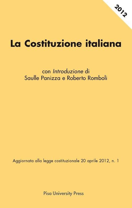 La costituzione italiana. Vol. 1 - copertina