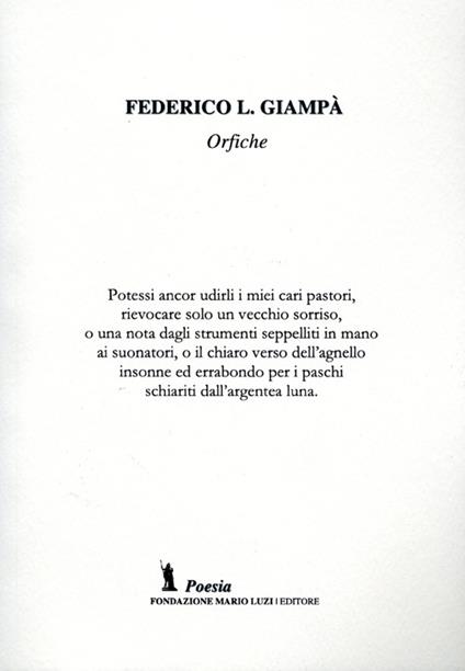 Orfiche - Federico L. Giampà - copertina