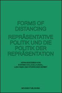 Forms of distancing. Repräsentative politik und die politik der repräsentatione. Ediz. illustrata - copertina